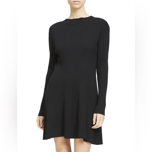 Theory Wool Rib-Knit Sweaterdress - Picture 1 of 5